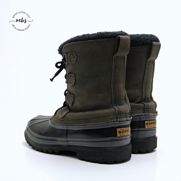 EUC Sorel Caribou Snowboots in Black Tan Men Size 10 - Picture 5 of 15